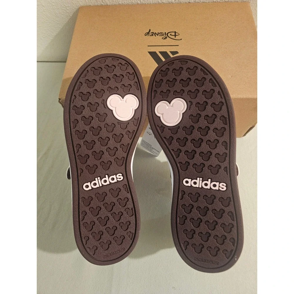 Adidas Size 3 Grand Court Minnie Mouse Pink Polka Dot Sneakers